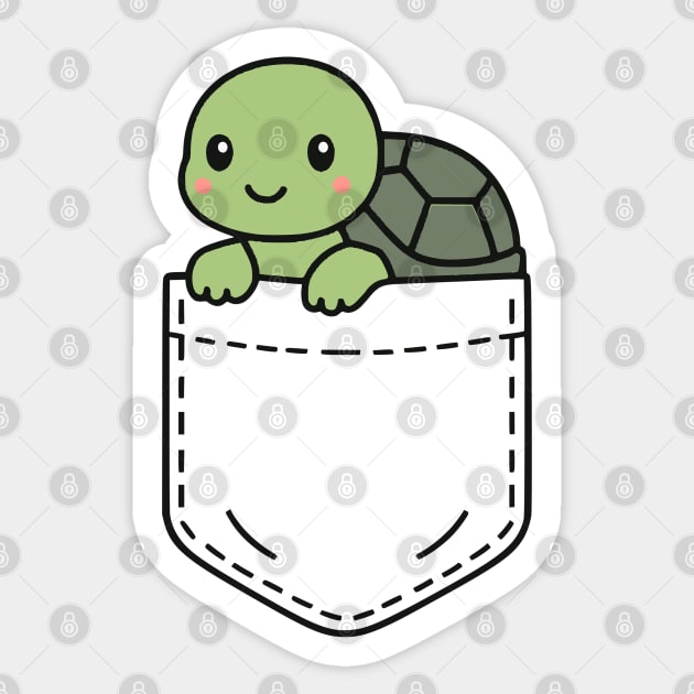 Funny Pet Turtle Pocket Pal Cute Turtle Reptile Pet Sticker by Yesteeyear